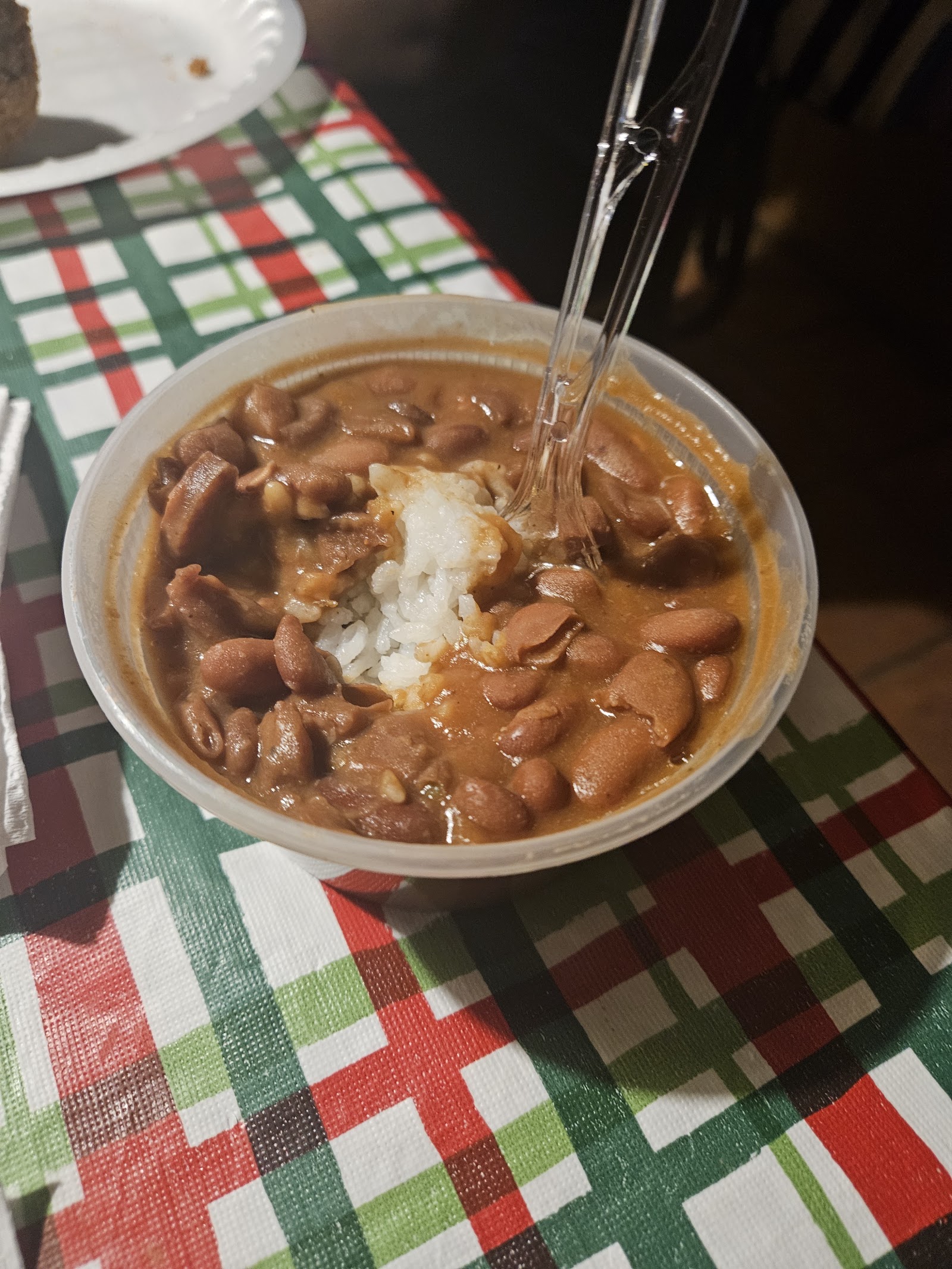 Red beans and rice bowl at Sauce's Southern Kitchen