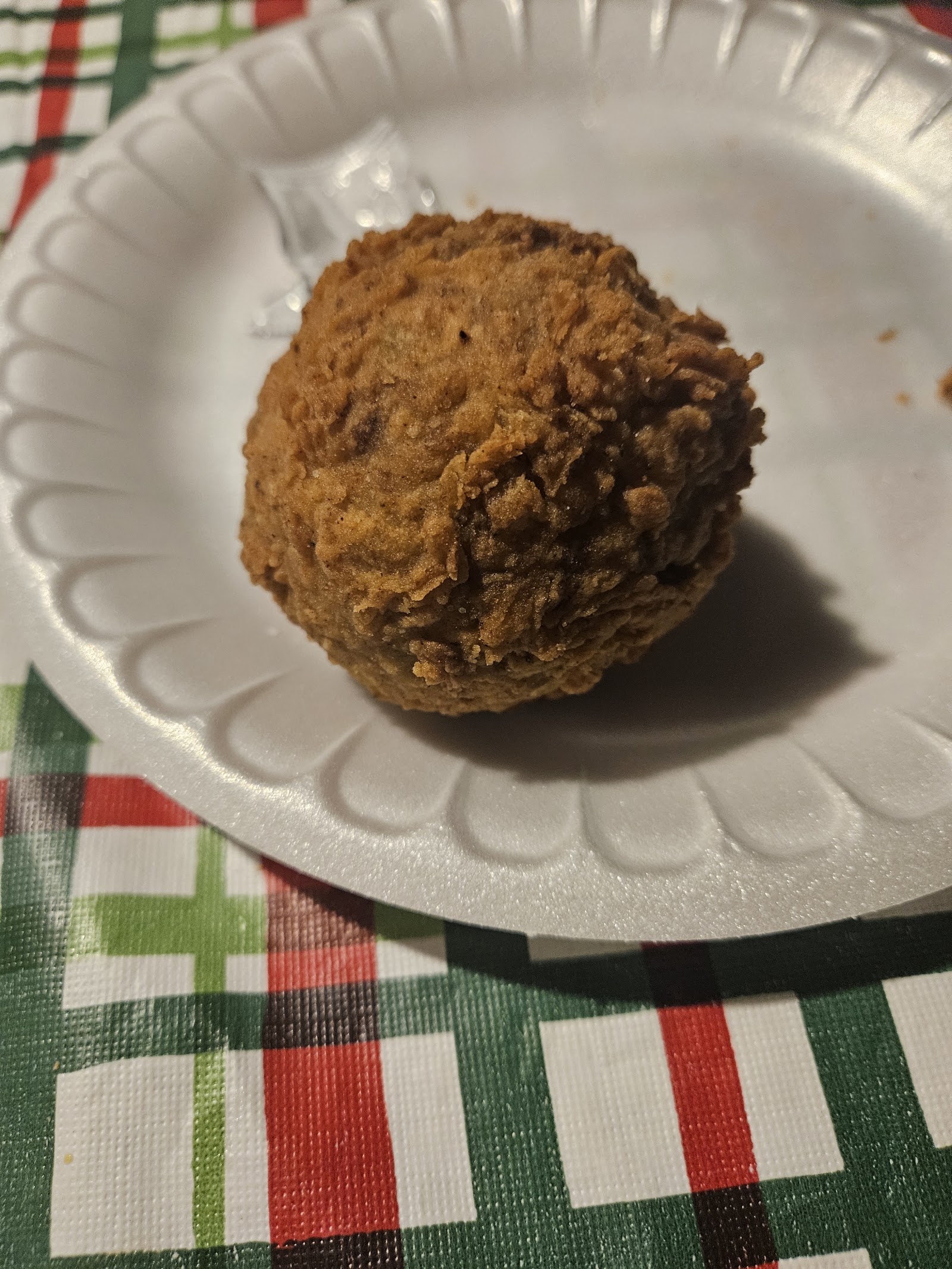 Homemade fried boudin ball at Sauce's Southern Kitchen